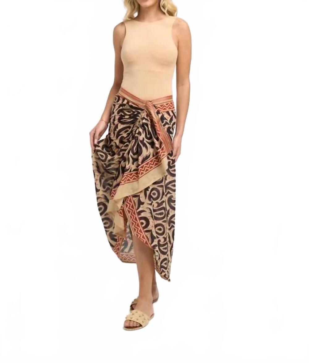 NEW GUADALUPE DESIGN asterisco pareo skirt in red